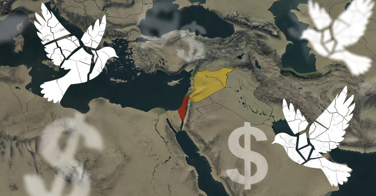 A realistic editorial illustration showing a divided