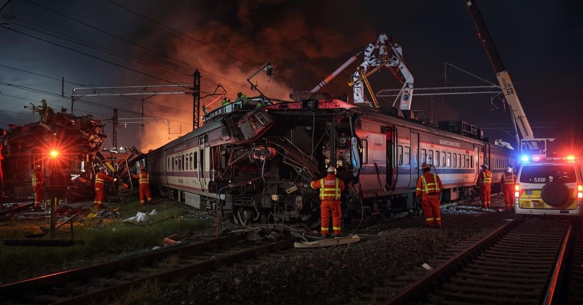 Jakarta train crash 2026 near Jakarta Indonesia.